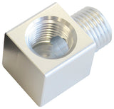 90 Deg Male To F/Male 1/8" Silver Adapter Tight Radius AF896-02S - Aeroflow