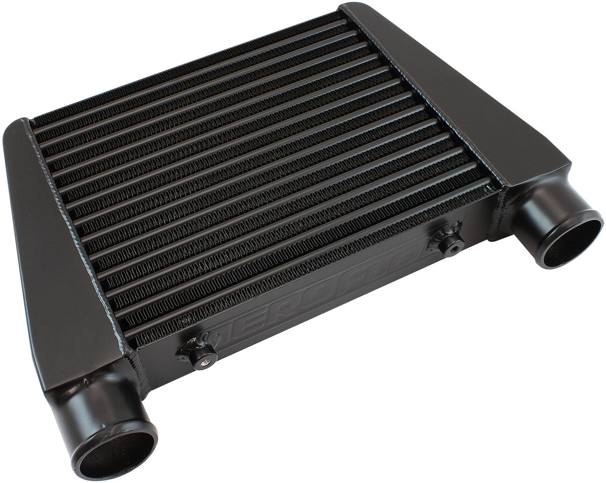 V-Mount Street Intercooler 330 x 280 x 76mm 2.5" Black AF90-1015BLK - Aeroflow