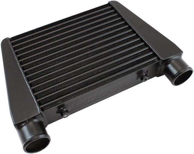 V-Mount Street Intercooler 330 x 280 x 76mm 2.5" Black AF90-1015BLK - Aeroflow