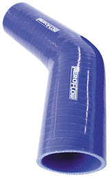 Silicone Hose Reducer 45 Deg; Blue I.D 2.50-2.25" 63-57mm, 5.3 Wall 140mm L 9002-250-225 AF9002-250-225 - Aeroflow