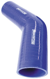 Silicone Hose Reducer 45 Deg; Blue I.D 3.75-3.00" 95-76mm, Wall 5.3 x 140mm 9002-375-300 AF9002-375-300 - Aeroflow