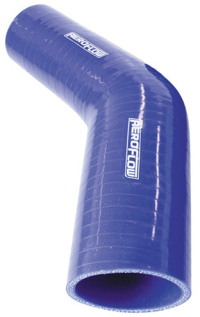 Silicone Hose Reducer 45 Deg; Blue I.D 3.75-3.00" 95-76mm, Wall 5.3 x 140mm 9002-375-300 AF9002-375-300 - Aeroflow