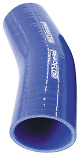 Silicone Hose 23 Deg; Blue I.D 4.0" 102mm, Wall 5.3mm, 125mm Leg AF9007-400 - Aeroflow