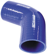 Silicone Hose 67 Deg; Blue I.D 3.00" 76mm, Wall 5.3mm, 125mm Leg AF9008-300 - Aeroflow