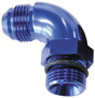 90 Deg -6ORB To -4AN Complete With Jam Nut And O-Ring Blue AF903-04-06 - Aeroflow