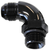 90 Deg -16ORB To -16AN Complete With Jam Nut And O-Ring Blue AF903-16BLK - Aeroflow