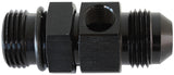 -8ORB To -8AN With 1/8" Port Black AF904-08BLK - Aeroflow