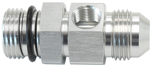 -10ORB To -10AN With 1/8" Port Silver AF904-10S - Aeroflow