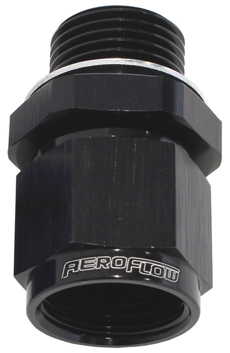 M18 x 1.5 To -8 Female Swivel Black Washer Seal AF906-08-M18BLK - Aeroflow