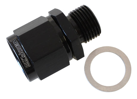 M18 x 1.5 To -10 Female Swivel Black Washer Seal AF906-10-M18BLK - Aeroflow
