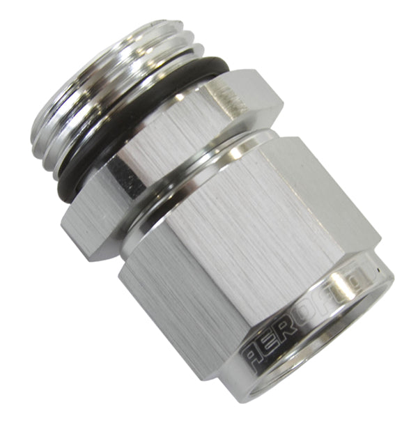-8ORB To Female -6 Swivel Nut Silver AF907-06-08S - Aeroflow