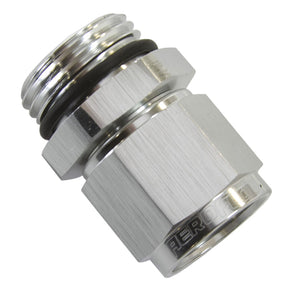 -6ORB To Female -8 Swivel Nut Silver AF907-08-06S - Aeroflow