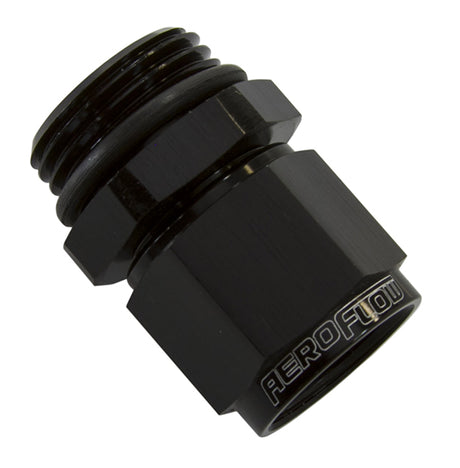 -10ORB To Female -8 Swivel Nut Black AF907-08-10BLK - Aeroflow