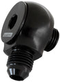 Slimline -8ORB To -6AN 90 Deg For Use In Tight Radius Area AF909-06-08BLK - Aeroflow