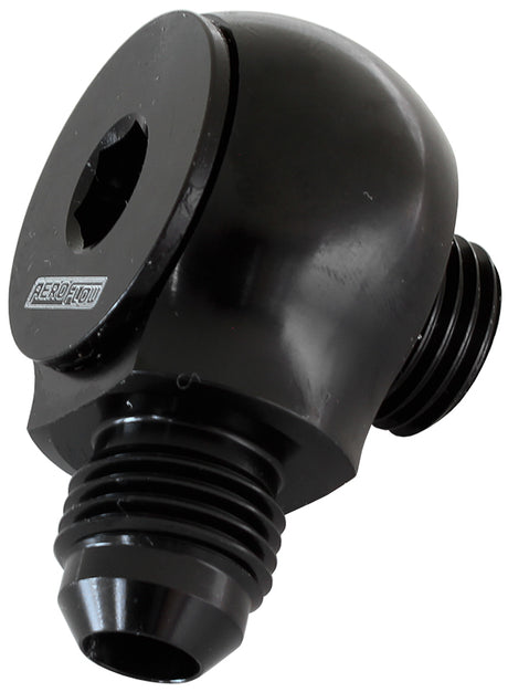 Slimline -8ORB To -8AN 90 Deg For Use In Tight Radius Area AF909-08BLK - Aeroflow