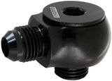 Slimline -12ORB To -10AN 90 Deg For Use In Tight Radius Area AF909-10-12BLK - Aeroflow