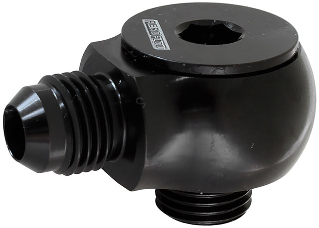 Slimline -10ORB To -10AN 90 Deg For Use In Tight Radius Area AF909-10BLK - Aeroflow