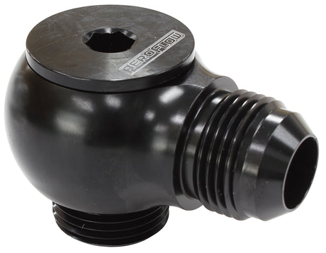Slimline -12ORB To -12AN 90 Deg For Use In Tight Radius Area AF909-12BLK - Aeroflow