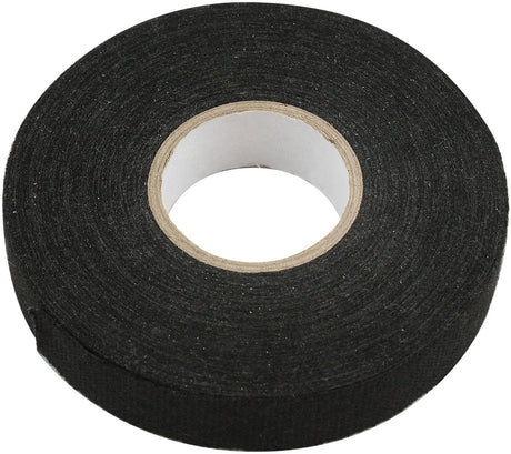 19mm x 25M Roll Fleece Tape Black Electrical Harness AF91-2500 - Aeroflow