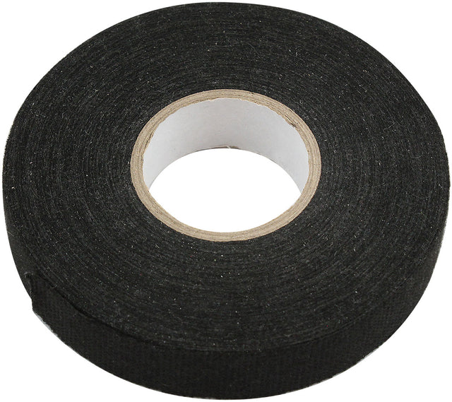 19mm x 25M Roll Fleece Tape Black Electrical Harness AF91-2500 - Aeroflow