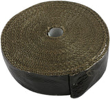Titanium Aluminised Exhaust Wrap Insulation 2" x 50ft Roll Black Foil AF91-3017 - Aeroflow