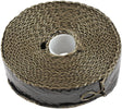 Titanium Aluminised Exhaust Wrap Insulation 1" x 15ft Roll Black Foil AF91-3018 - Aeroflow