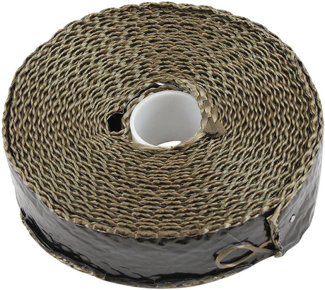 Titanium Aluminised Exhaust Wrap Insulation 1" x 15ft Roll Black Foil AF91-3018 - Aeroflow