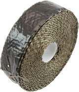 Titanium Aluminised Exhaust Wrap Insulation 1" x 15ft Roll Black Foil AF91-3018 - Aeroflow