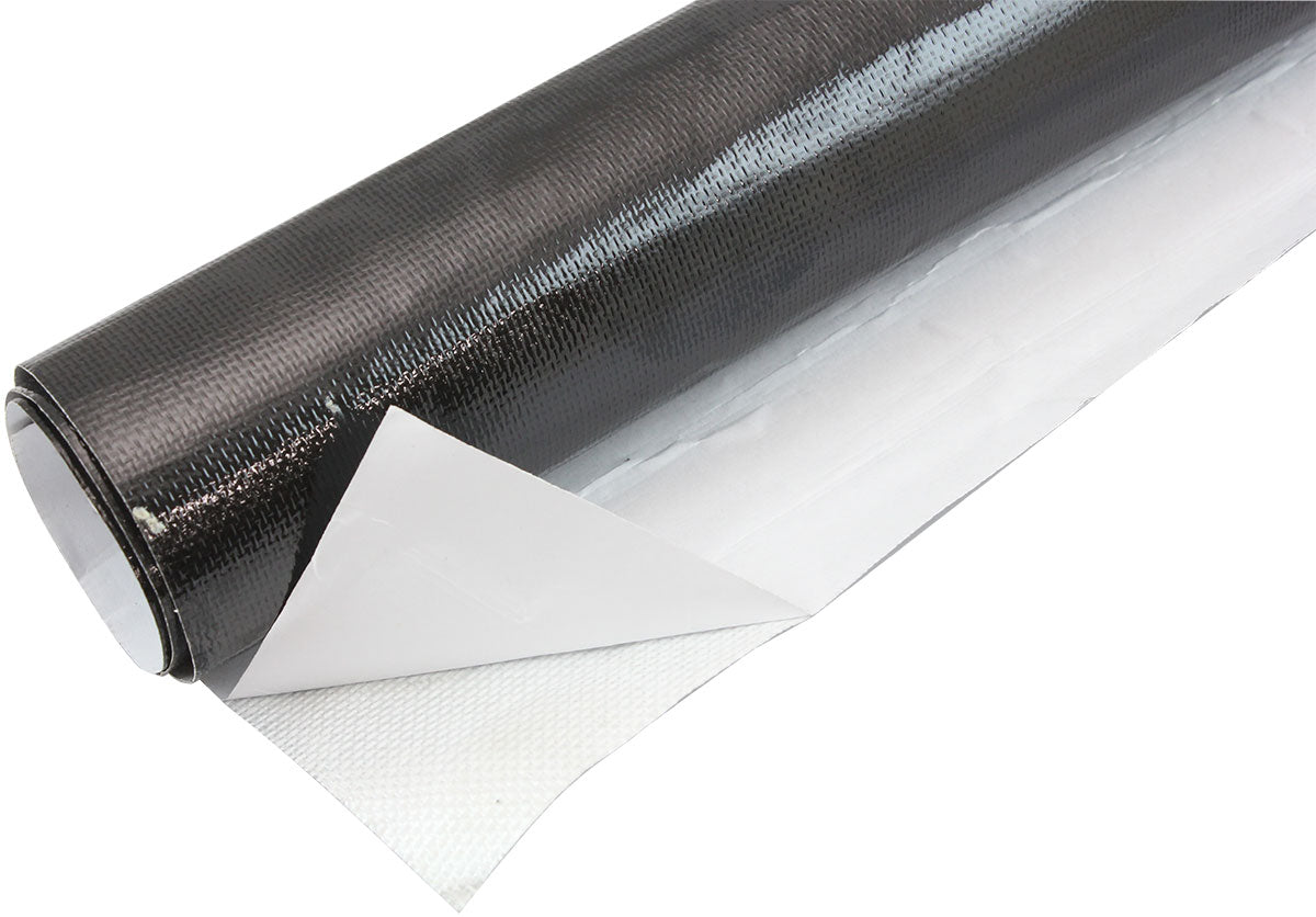 12" X24" Sheet Aluminised Heat Barrier Adhesive Backed Black AF91-4002BLK - Aeroflow
