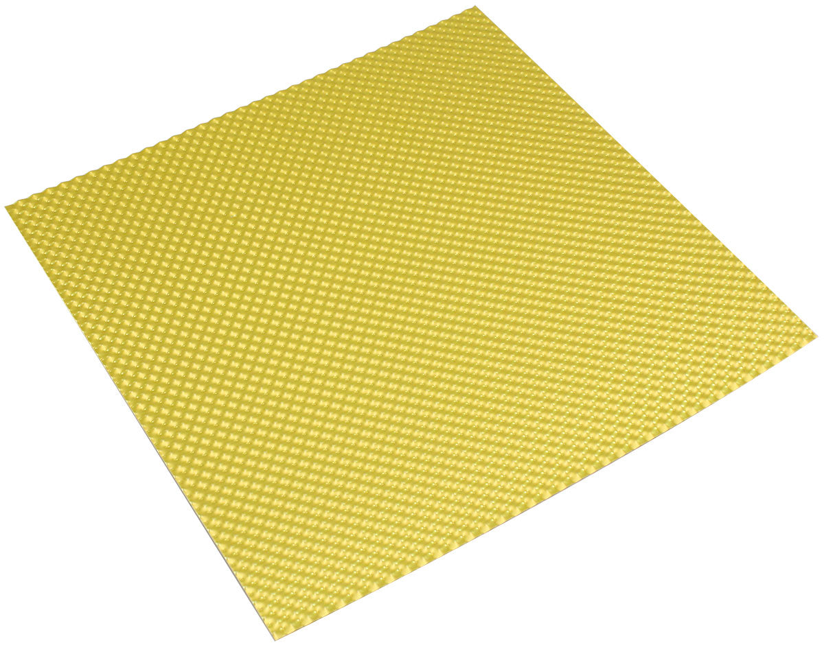 12" x 24" Aluminium Embossed Heat Shield Cut Or Fold Gold AF91-4581G - Aeroflow