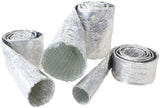 Aluminised Heat Sleeve 1/4-1/2 Silver Finish 3.7 Meter / 12ft AF91-5010 - Aeroflow