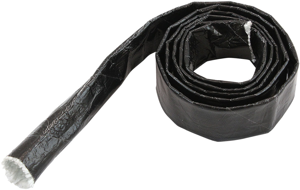 Aluminised Heat Sleeve 1/4-1/2 Black Finish 3.7 Meter / 12ft AF91-5010BLK - Aeroflow