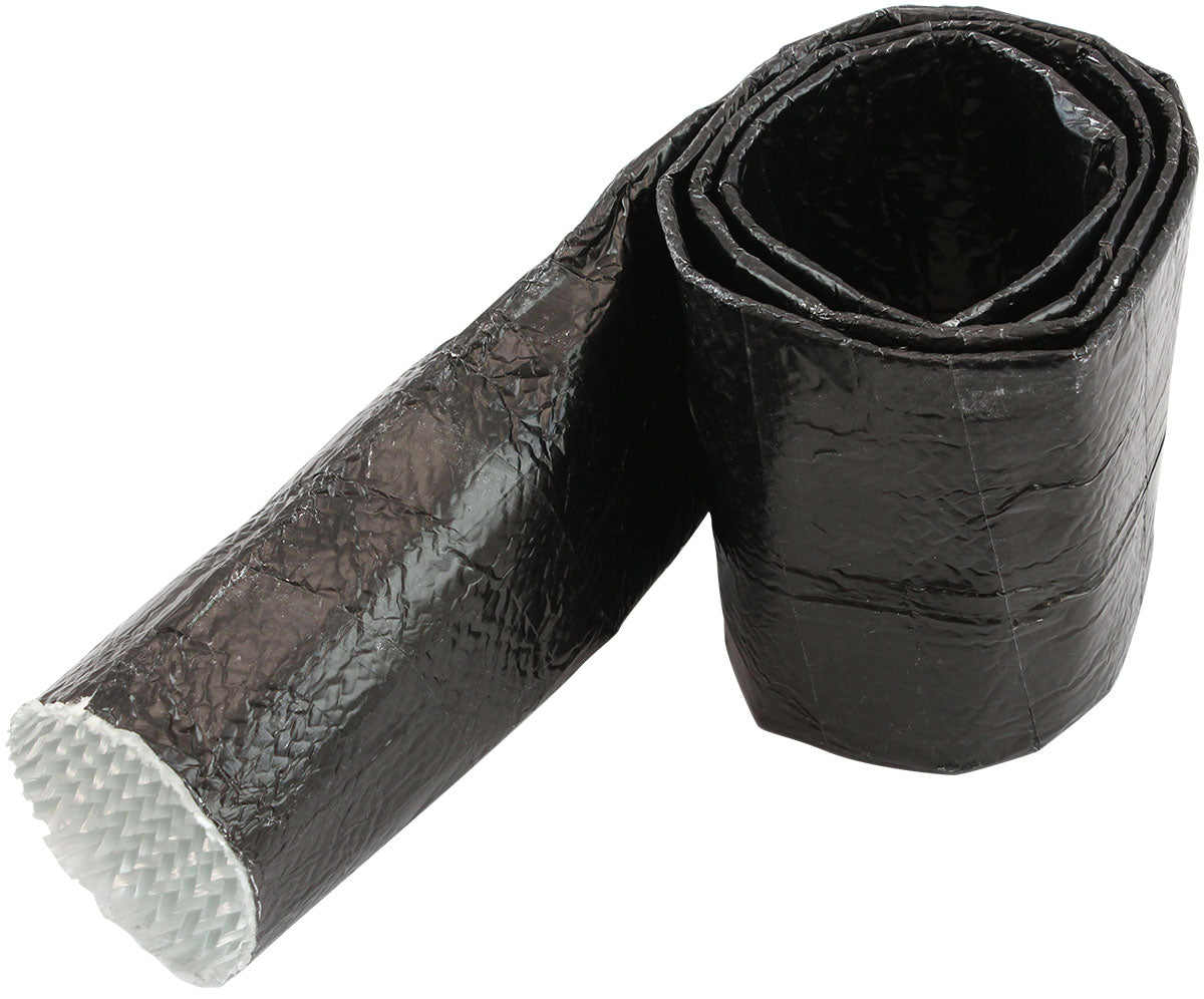 Aluminised Sleeve 1-5/8-2" Black Finish 3.7 Meter / 12ft AF91-5013BLK - Aeroflow