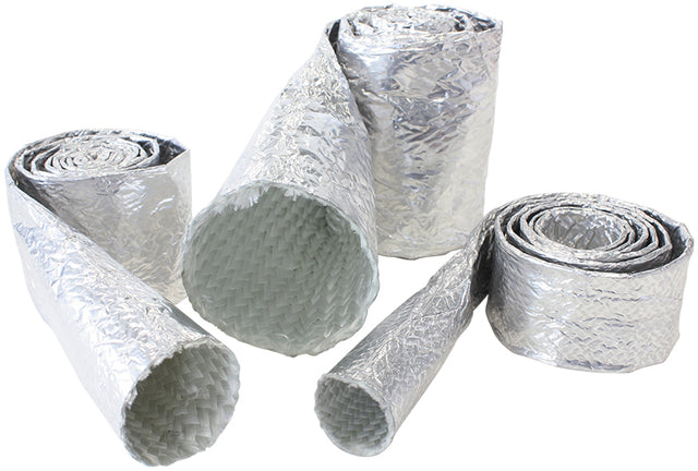 Aluminised Sleeve 2-1/8-2-1/2" Silver Finish 3.7 Meter / 12ft AF91-5014 - Aeroflow