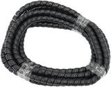 6mm I.D Spiral Wrap Cover Braided Hose Wire 1 Meter Black AF91-9800 - Aeroflow