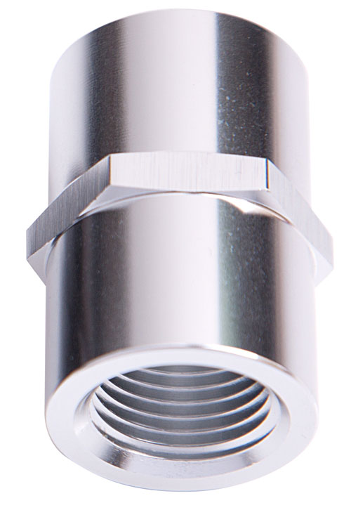 Female Coupler 1/4" NPT Silver Female To Female AF910-04S - Aeroflow