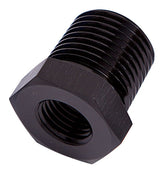 NPT Pipe Reducer, Black 1" NPT Male, 1/2" NPT Female AF912-16-08BLK - Aeroflow