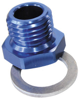 M12 x 1.5 Pipe Reducer To F/Male 1/8" NPT Blue LS Temp Adapt AF912-M12-02 - Aeroflow