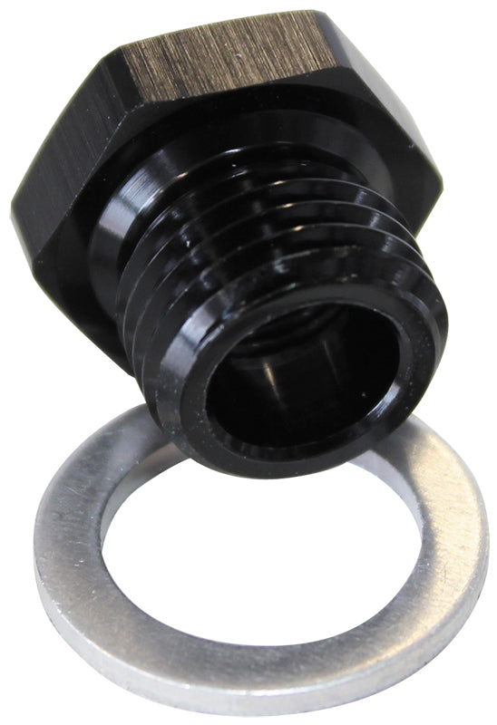 M16 x 1.5 Pipe Reducer To F/Male 1/8" NPT Black AF912-M16-02BLK - Aeroflow