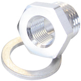 M18 x 1.5 Pipe Reducer To F/Male 1/8" NPT Silver AF912-M18-02S - Aeroflow