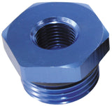-8ORB Port Reducer To 1/8" NPT Blue Male To Female AF912-P08-02 - Aeroflow