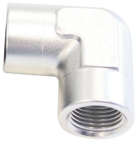 90 Deg Female - Female Elbow 1/2 NPT Silver AF913-08S - Aeroflow