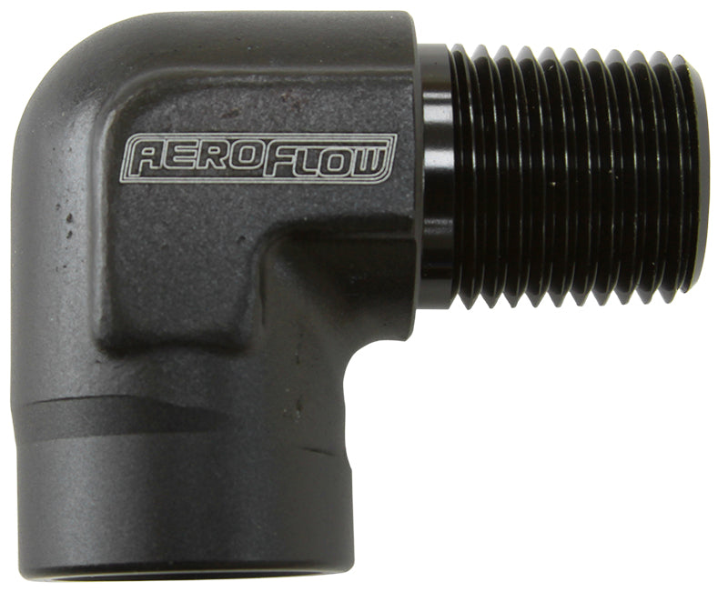 90 Deg Female - Male Elbow 1/8 NPT Black AF914-02BLK - Aeroflow
