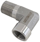 90 Deg Female - Male Elbow 1/8NPT Stainless Steel AF914-02SS - Aeroflow