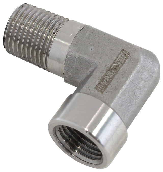 90 Deg Female - Male Elbow 1/8NPT Stainless Steel AF914-02SS - Aeroflow