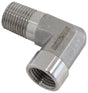 90 Deg Female - Male Elbow 1/8NPT Stainless Steel AF914-02SS - Aeroflow