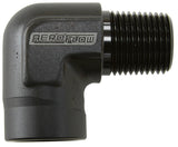 90 Deg Female - Male Elbow 1/4 NPT Black AF914-04BLK - Aeroflow