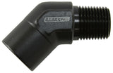 45 Deg Female - Male Elbow 1/4 NPT Black AF915-04BLK - Aeroflow