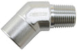 45 Deg Female To Male 3/4" NPT Silver AF915-10S - Aeroflow