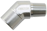 45 Deg Female To Male 3/4" NPT Silver AF915-10S - Aeroflow